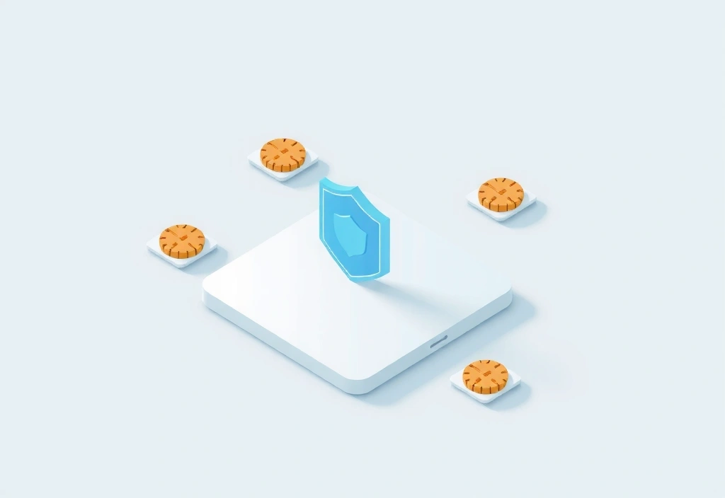 Digitales Datenschutz-Konzept Illustration